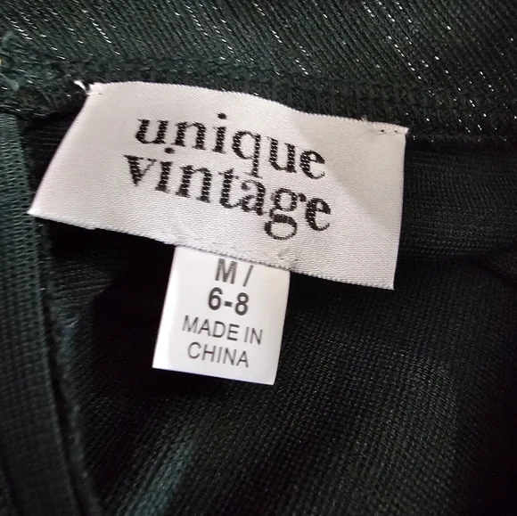 Unique Vintage Pinup Dress Brand New Size 6/8 M. Does stretch - Picture 4 of 7